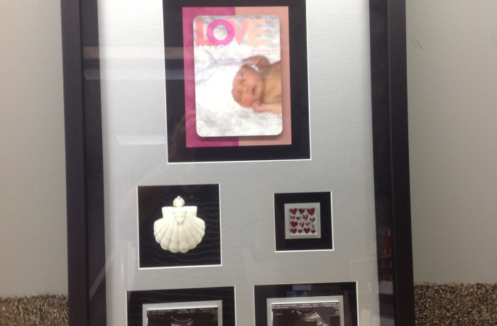 Baby Collage Items Framed