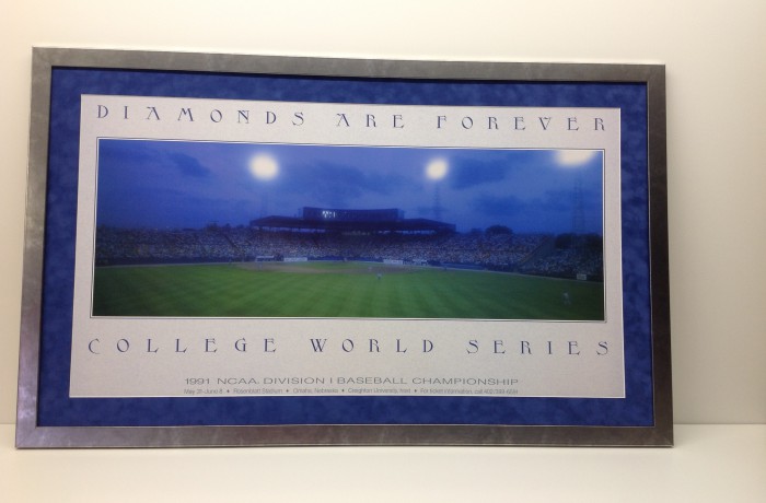 College World Series Print Custom Framed