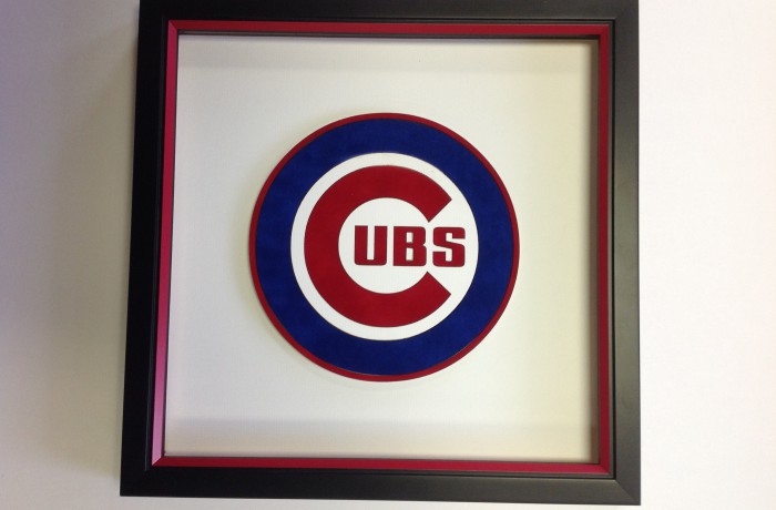 Cubs Logo Custom Framed