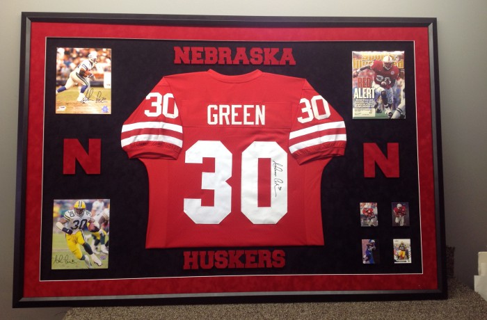 Custom Framed Jersey with Cut Out Letters