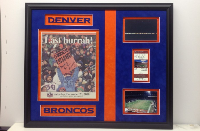 Denver Broncos Collage Framed