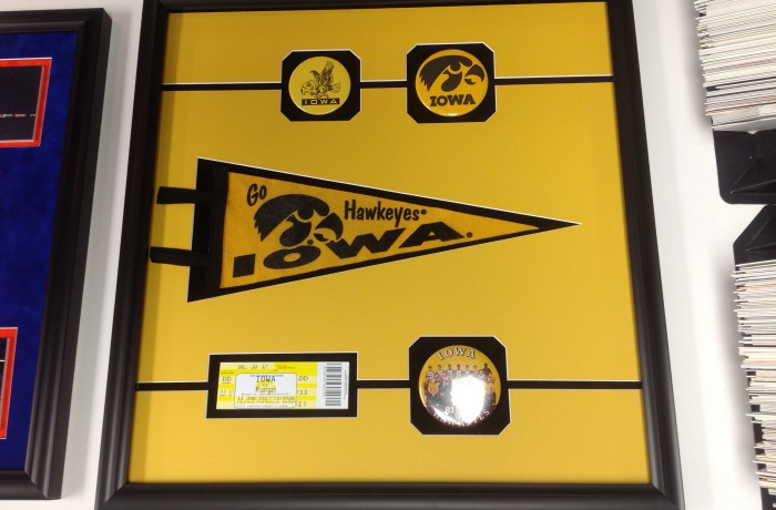 Iowa Hawkeyes Collage Custom Framed