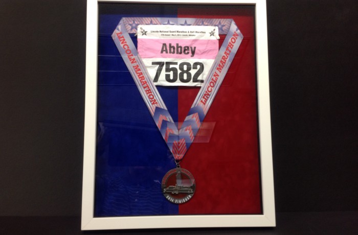 Running Bib and Medal Custom Framed