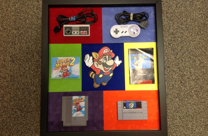 Super Nintendo Items Framed