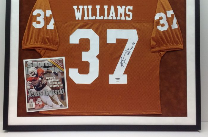 Ricky Williams Framed Jersey