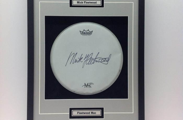 Framed Drumhead of Mick Fleetwood