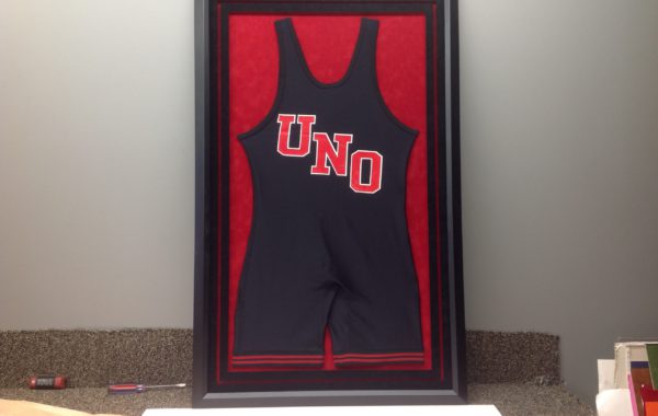 UNO Wrestling Jersey Framed