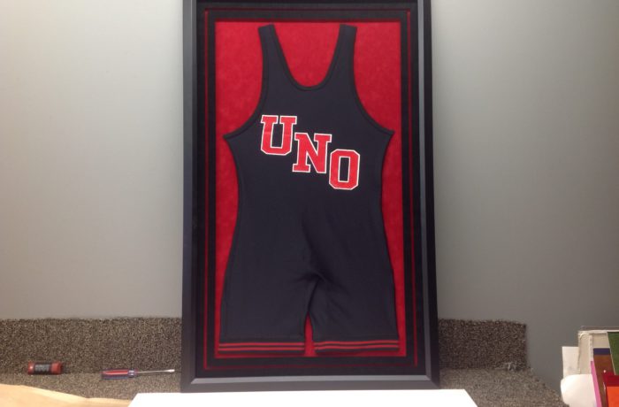 UNO Wrestling Jersey Framed