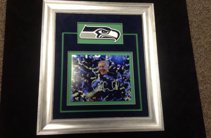 Super Bowl Photo & Logo Framed