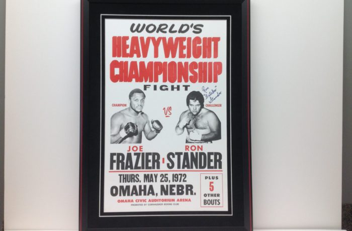 Ron Stander Signed Title Fight Poster