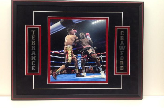 Boxing Photo with 2 Engraved Plates